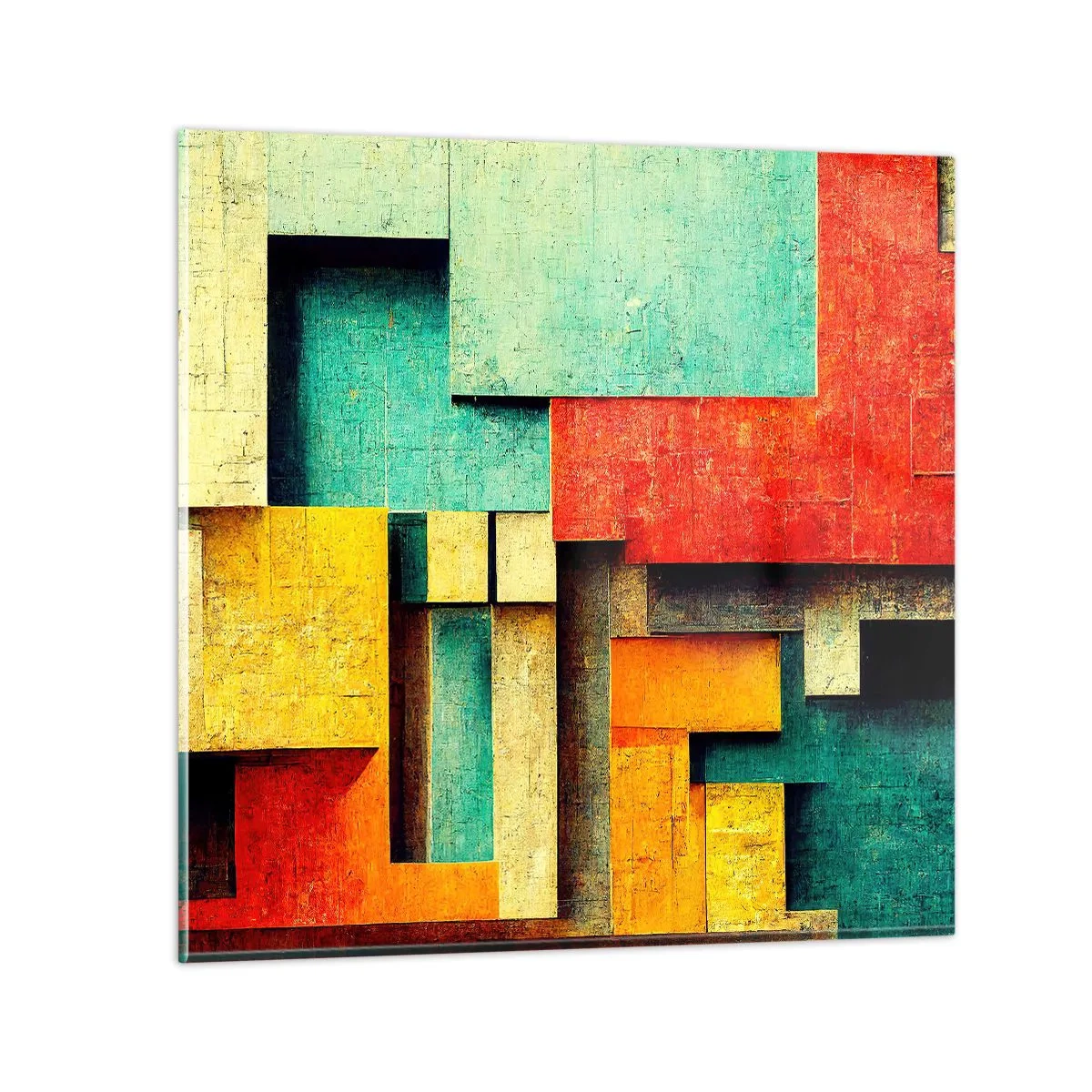 Impression sur verre - Image sur verre - Festival des angles droits - 50x50 cm