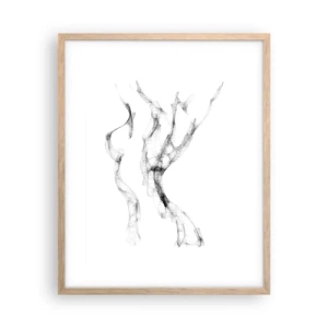 Affiche dans un chêne clair - Poster - Belle et forte - 40x50 cm