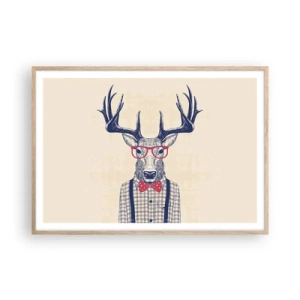 Affiche dans un chêne clair - Poster - Une extravagance amusante - 100x70 cm