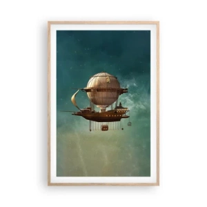 Affiche dans un chêne clair - Poster - Jules Verne vous salue - 61x91 cm