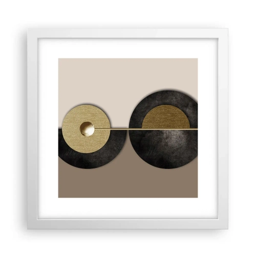 Affiche dans un cadre blanc - Poster - Variations autour du cercle - 30x30 cm