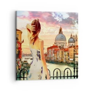 Impression sur toile - Image sur toile - Pour une aventure c'est uniquement dans ... - 70x70 cm