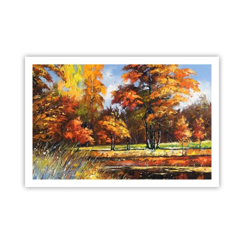 Affiche - Poster - Paysage en or et bronze - 91x61 cm