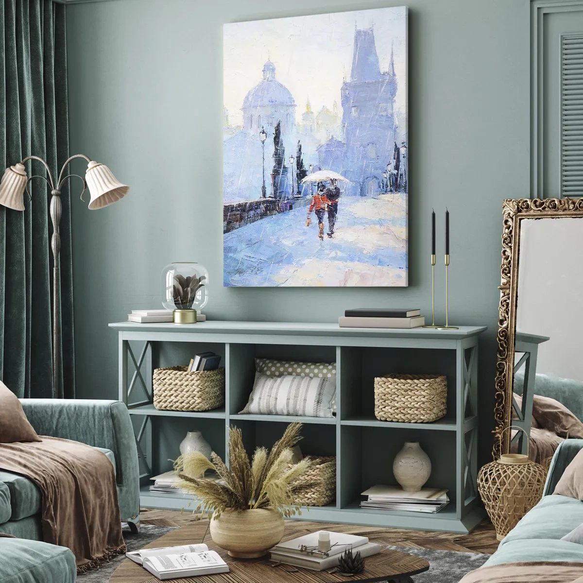 Impression sur toile - Image sur toile - La pluie a dû nous charmer - 65x120 cm