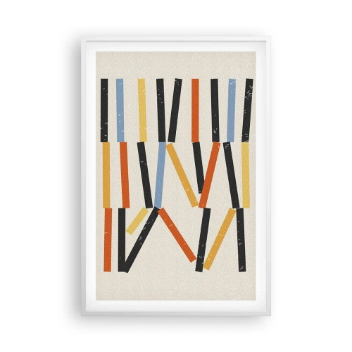 Affiche dans un cadre blanc - Poster - Composition de niveaux - 61x91 cm