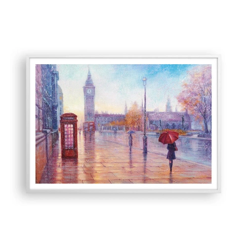 Affiche dans un cadre blanc - Poster - Jour automnal londonien - 100x70 cm