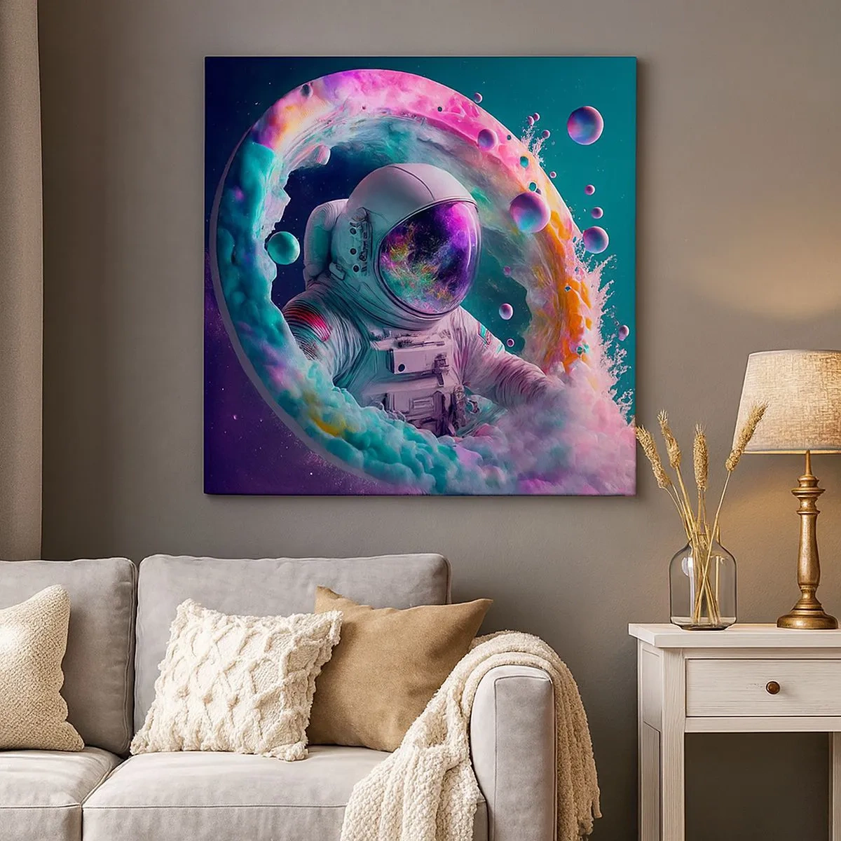 Impression sur toile - Image sur toile - porte des étoiles - 30x30 cm