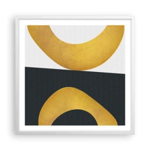 Affiche dans un cadre blanc - Poster - Avant tout : l’or - 60x60 cm