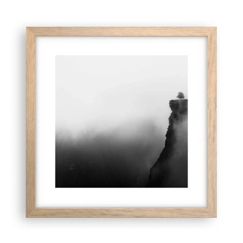 Affiche dans un chêne clair - Poster - Au bord du monde - 30x30 cm