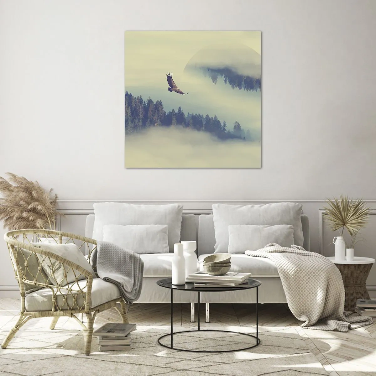 Impression sur verre - Image sur verre - J'ai vu l'ombre d'un aigle - 40x40 cm