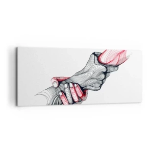 Impression sur toile - Image sur toile - Vous êtes entre de bonnes mains - 100x40 cm