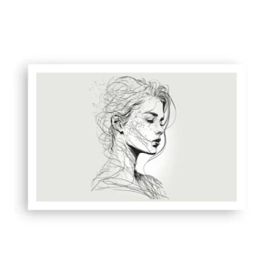 Affiche - Poster - Portrait en pensée - 91x61 cm