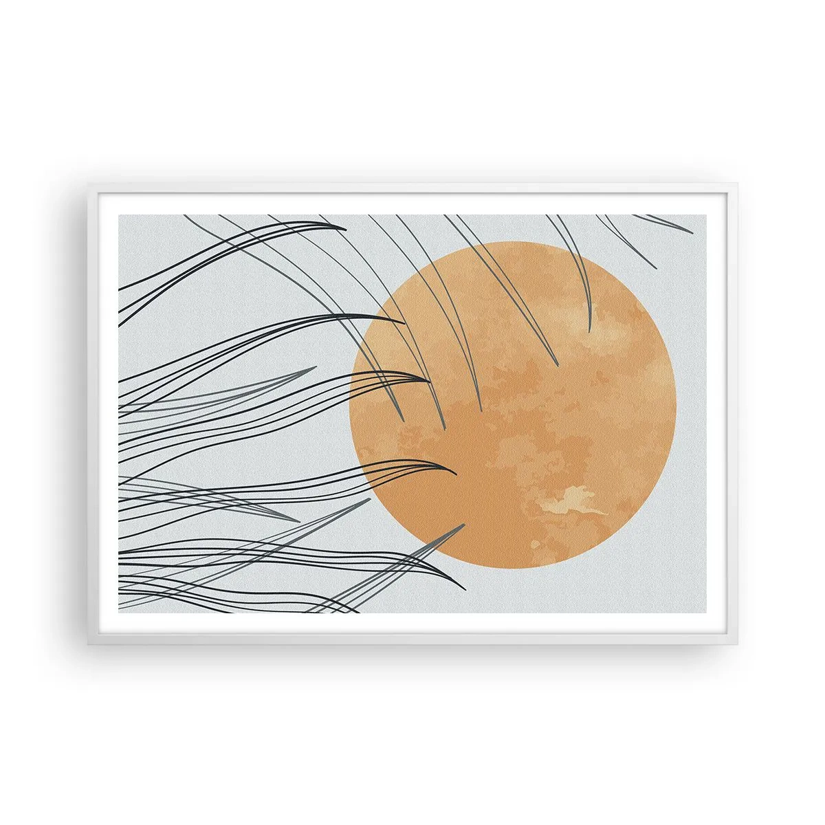 Affiche dans un cadre blanc - Poster - Toujours vers le soleil - 100x70 cm