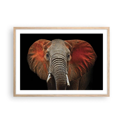 Affiche dans un chêne clair - Poster - Je suis sauvage, et toi? - 70x50 cm