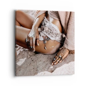 Impression sur toile - Image sur toile - Rejeté par la vague? - 40x40 cm