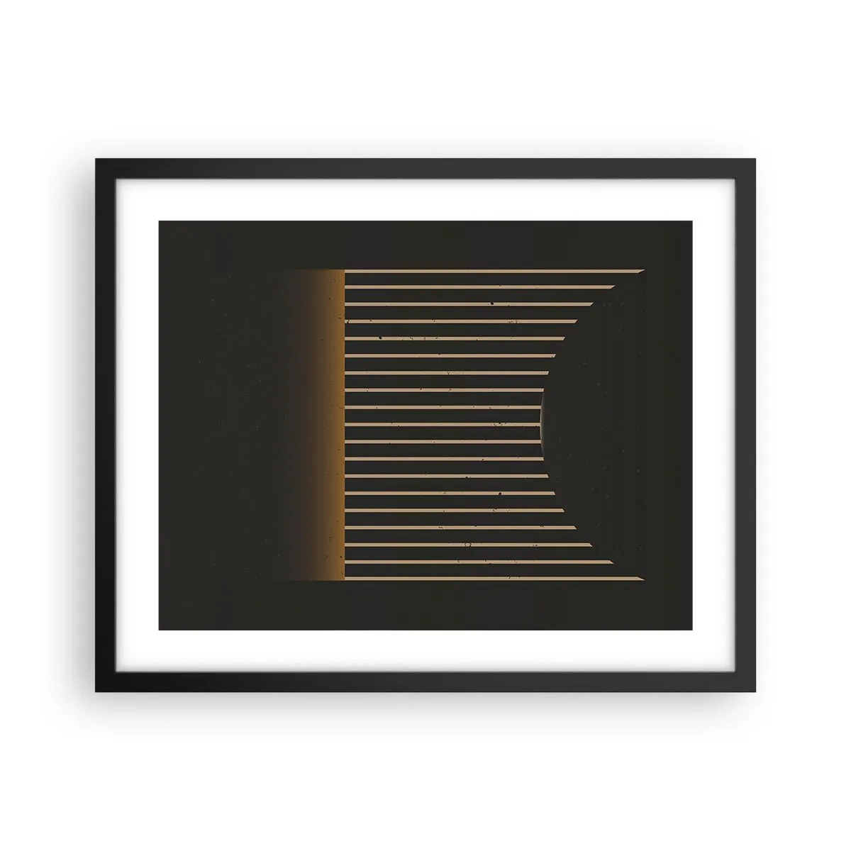 Affiche dans un cadre noir - Poster - Explorez les ténèbres - 50x40 cm