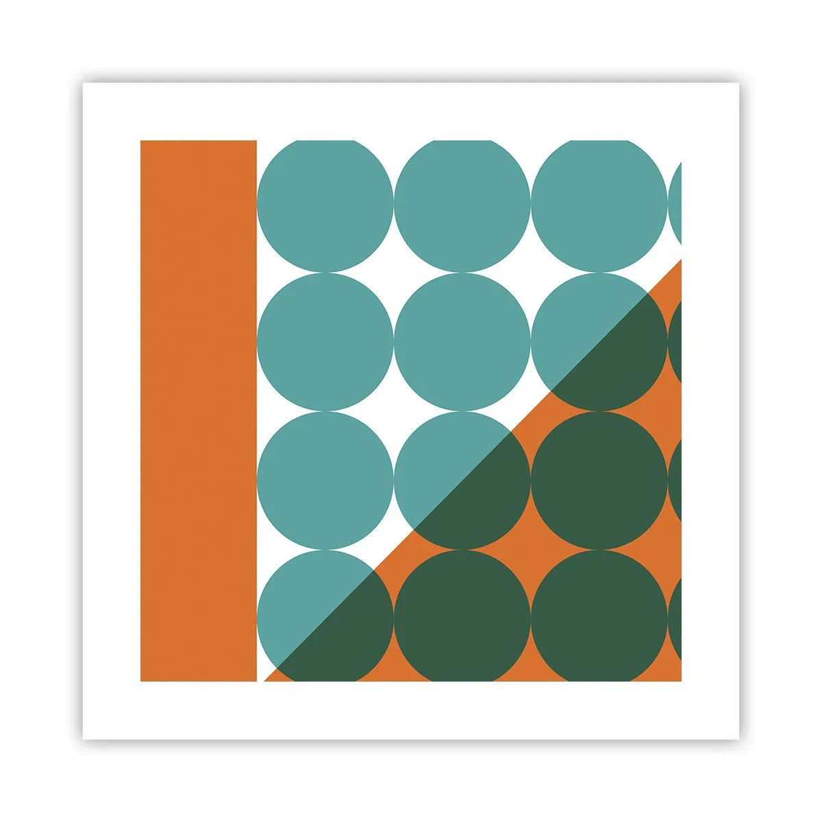 Affiche - Poster - En haut et en diagonale - 40x40 cm