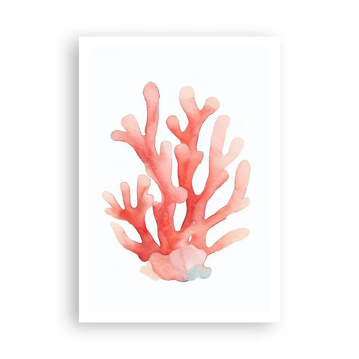 Affiche - Poster - Corail couleur corail - 70x100 cm
