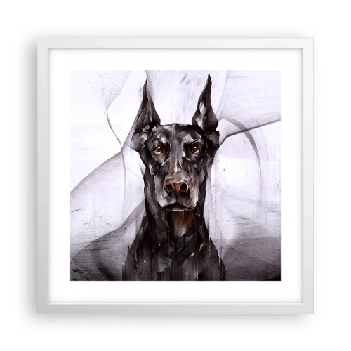 Affiche dans un cadre blanc - Poster - Né noble - 40x40 cm