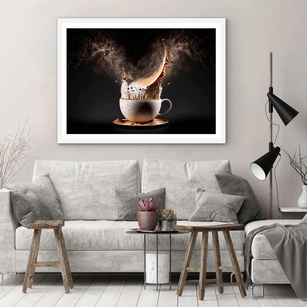 Affiche dans un cadre blanc - Poster - Une explosion de saveur - 100x70 cm