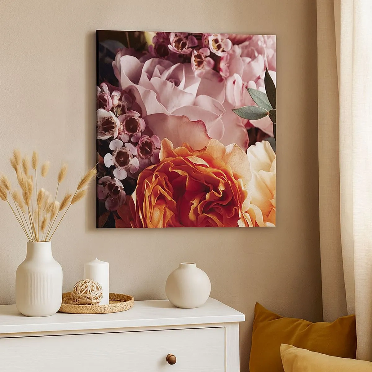 Impression sur toile - Image sur toile - Enveloppé de beauté - 30x30 cm