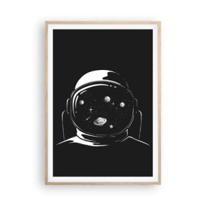 Affiche dans un chêne clair - Poster - Sympa la vue - 70x100 cm