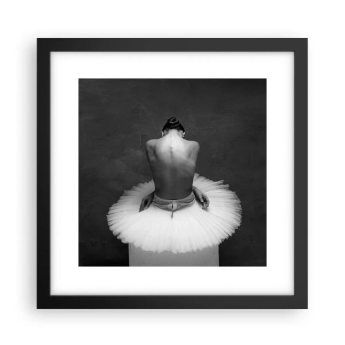 Affiche dans un cadre noir - Poster - C'est justement en train de fleurir - 30x30 cm