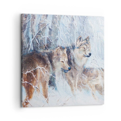 Impression sur toile - Image sur toile - Attention! Ca arrive ... - 60x60 cm