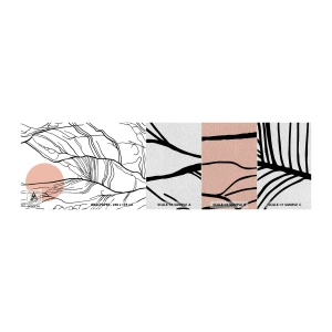 Échantillon de Papier Peint Premium Sand - Dans un réseau de brindilles - Abstraction, Graphique, Conception - 100x30 cm