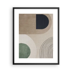 Affiche dans un cadre noir - Poster - La douceur de l'ovale - 40x50 cm