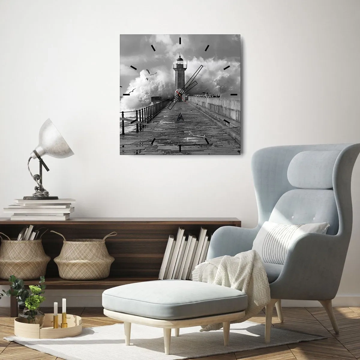 Horloge murale - Pendule murale - Sans peur - 30x30 cm