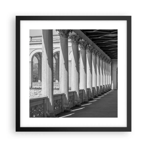 Affiche dans un cadre noir - Poster - Arcade ensoleillée - 40x40 cm