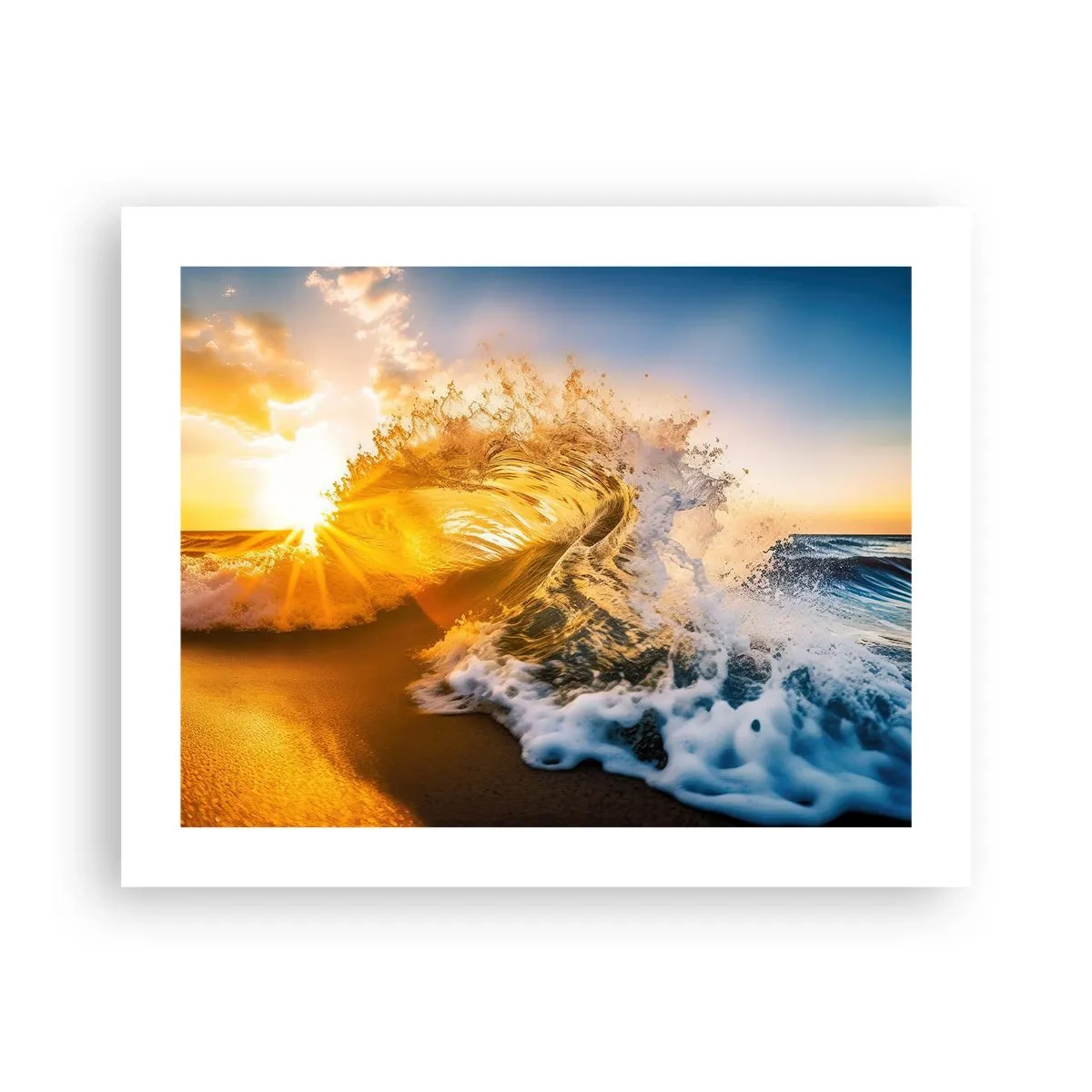 Affiche - Poster - S'amuser dans le sable - 50x40 cm