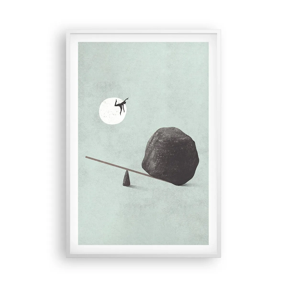 Affiche dans un cadre blanc - Poster - Réalisation de ses rêves - 61x91 cm