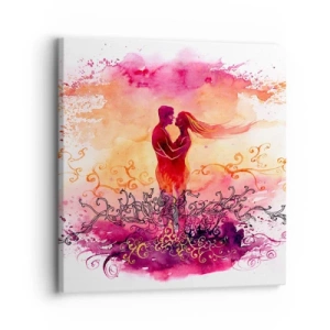 Impression sur toile - Image sur toile - Un coeur! Je n'ai pas besoin de beaucoup… - 30x30 cm
