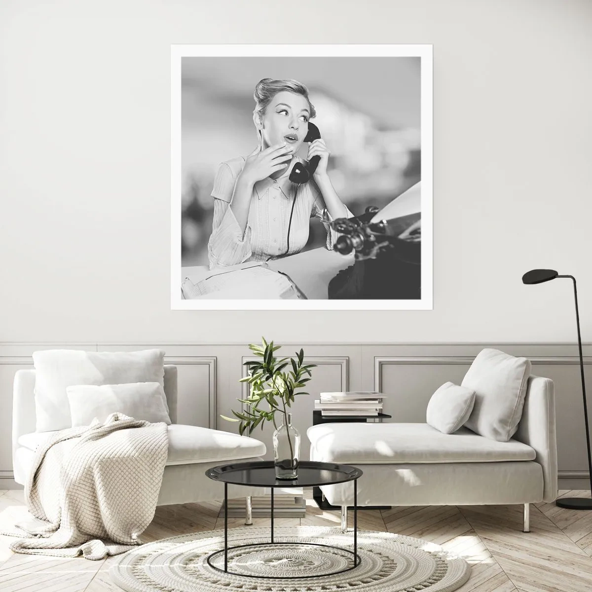 Affiche - Poster - Hello! Ici les années 50 - 40x40 cm