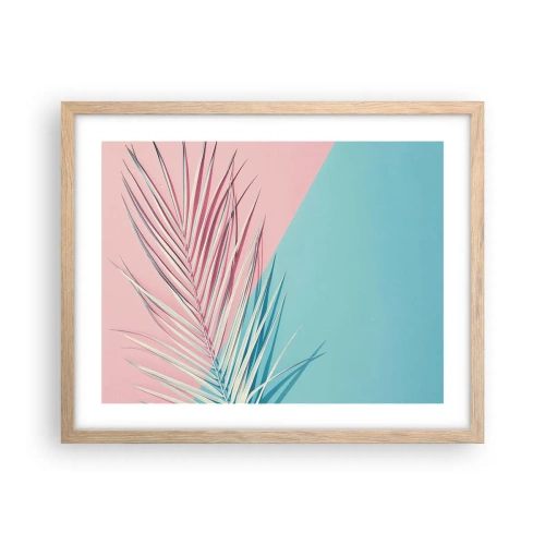 Affiche dans un chêne clair - Poster - Impression tropicale - 50x40 cm