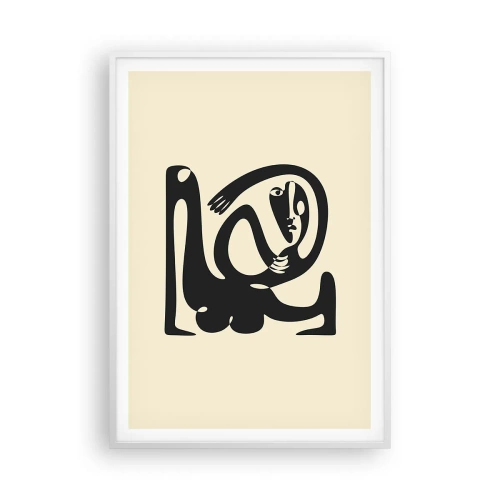 Affiche dans un cadre blanc - Poster - Presque du Picasso - 70x100 cm