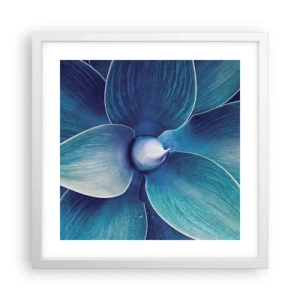 Affiche dans un cadre blanc - Poster - Le bleu du ciel - 40x40 cm