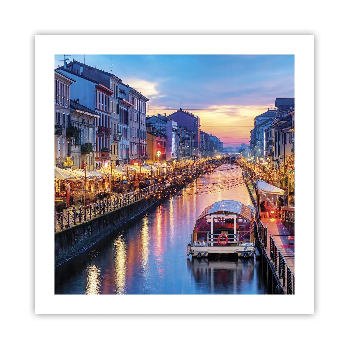 Affiche - Poster - Soirée de lumière et de jeu - 50x50 cm