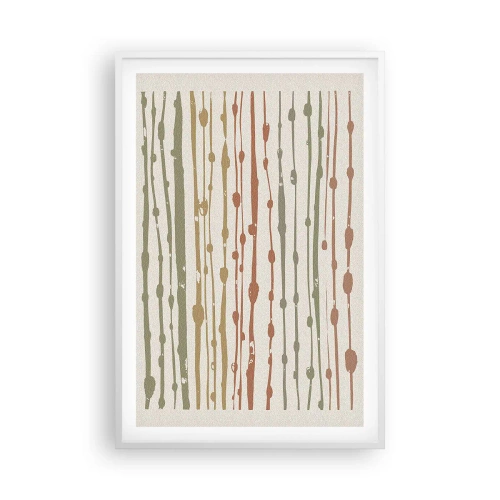 Affiche dans un cadre blanc - Poster - Notation musicale des couleurs - 61x91 cm