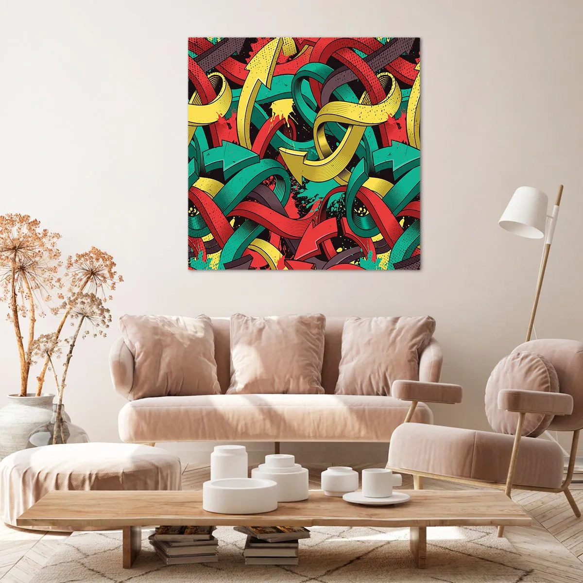 Impression sur toile - Image sur toile - Quel chemin vers le but ? - 40x40 cm