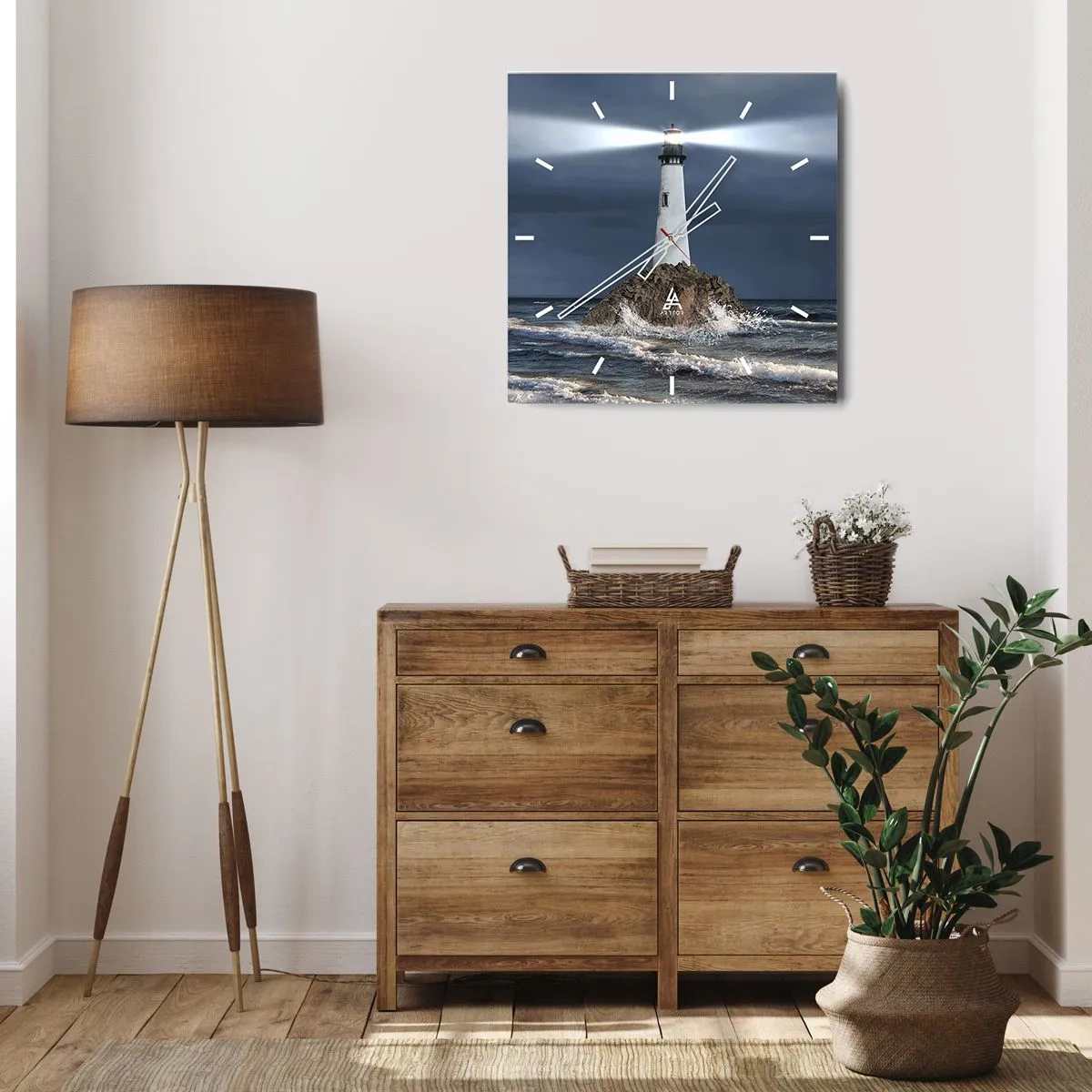 Horloge murale - Pendule murale - I… i… ici ! - 40x40 cm