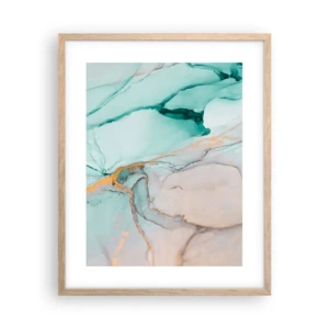 Affiche dans un chêne clair - Poster - Danse des formes et des couleurs - 40x50 cm