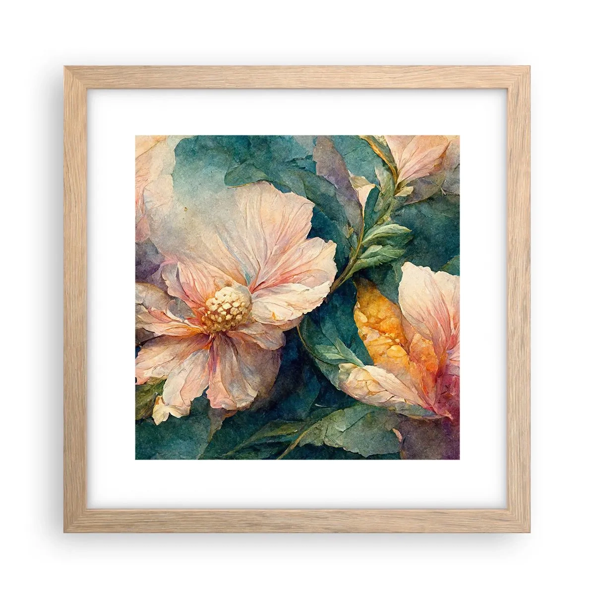 Affiche dans un chêne clair - Poster - Uniquement de la subtilité - 30x30 cm