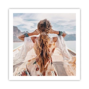 Affiche - Poster - En route vers le bonheur - 60x60 cm