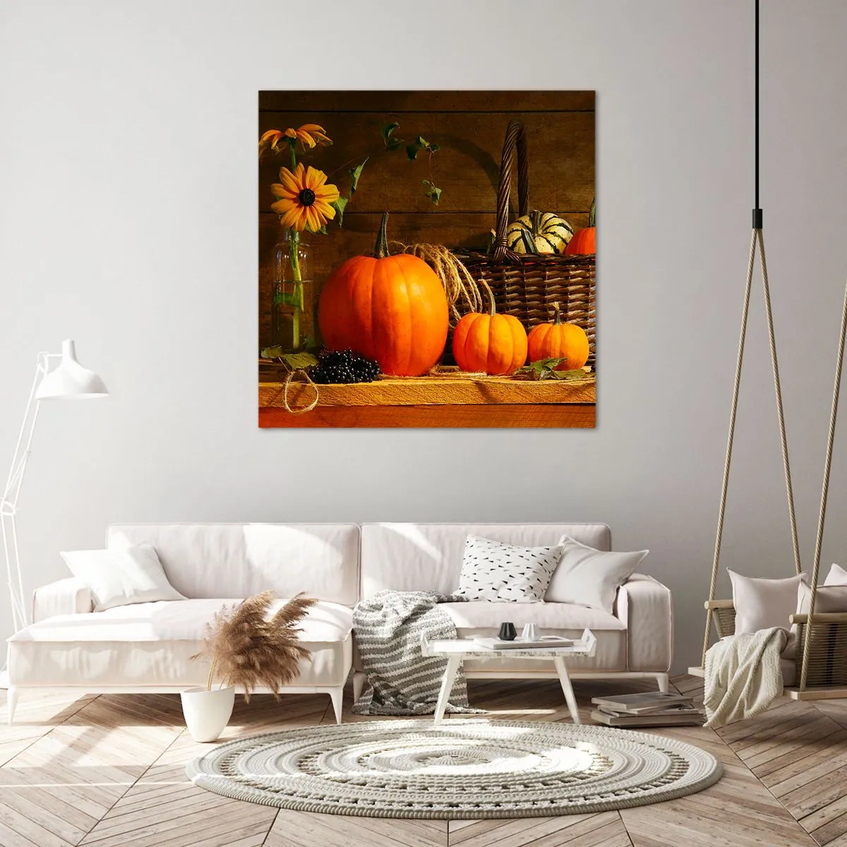 Impression sur toile - Image sur toile - Une composition rustique - cadeaux d'automne - 60x60 cm