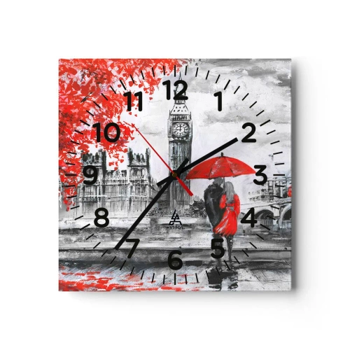 Horloge murale - Pendule murale - Amoureux de Londres - 30x30 cm