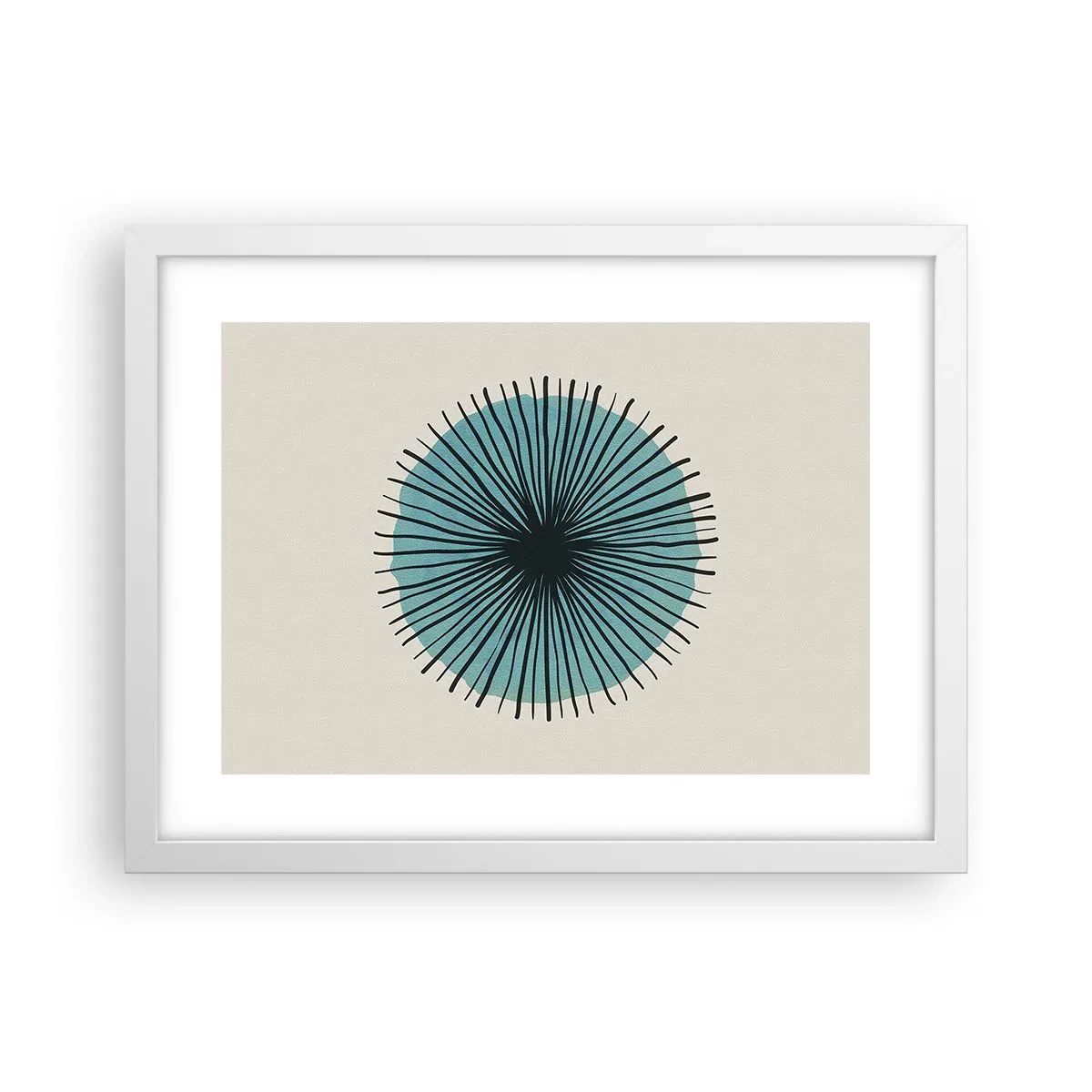 Affiche dans un cadre blanc - Poster - Rayonnant dans l'azur - 40x30 cm