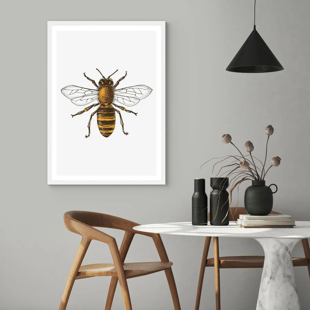 Affiche dans un cadre blanc - Poster - Belle et bonne - 50x70 cm